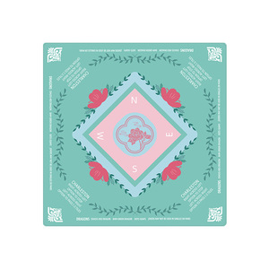 Tapis de table de mahjong antidérapant en gros 33x33 pouces, tapis en feutre insonorisant avec motif américain imprimé pour poker, cartes et dominos - Product Image 1