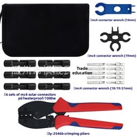 Outil de sertissage photovoltaïque en acier à haute teneur en carbone pour connecteurs solaires photovoltaïques LY-2546B, kit de dénudeur de fils