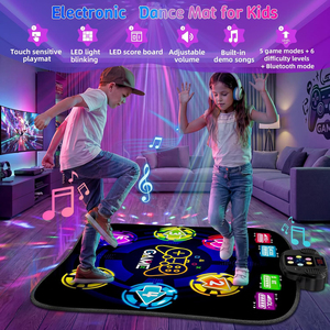 Tapis de danse électronique pour enfants avec 6 lumières LED, musique Bluetooth, 5 modes de <span class=keywords><strong>jeu</strong></span>, cadeaux, jouets - Product Image 2