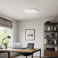 Plafonnier rond blanc uni en ABS, lampe de plafond LED moderne en ABS pour l'éclairage des chambres d'hôtel, idéal pour l'inventaire et les scénarios d'éclairage.