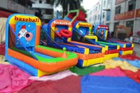 Jeux de sport gonflables 4 en 1 en stock Jeux de compétition Carnaval Interactive Gonflable d'extérieur pour événements