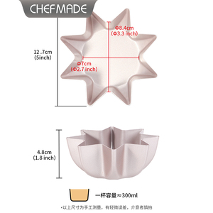 Stampo da <span class=keywords><strong>Forno</strong></span> Chefmade Ottagonale per Pane, Torta e Toast, <span class=keywords><strong>Teglia</strong></span> Antiaderente a Forma di Stella per <span class=keywords><strong>Forno</strong></span> - Product Image 4