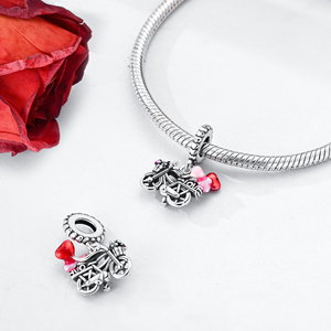 Collezione MULA Silver Fashion san valentino-bicicletta mongolfiera pedanti con zirconi gioielli classici per matrimoni feste - Product Image 3