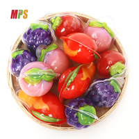 Fruitgummi snoepjes, individueel verpakt, zacht, sappig snoep met vloeibare fruitvulling
