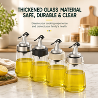 Distributeur d'huile d'olive en verre avec logo personnalisé et bec verseur en forme de bec d'aigle, bouteille d'huile de cuisson durable et anti-fuite, vente en gros