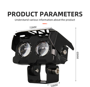 Phare LED pour <span class=keywords><strong>moto</strong></span> Yongyou, double couleur, phare antibrouillard LED pour motos avec 2 lentilles - Product Image 6