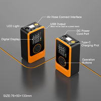 ABS Must Have Vehicle Gadget 150PSI Pressure Monitoring Rechargeable Portable Air Compressor Tire Inflator for Motorcycle