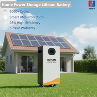 Batterie LiFePO4 Bohan 51.2V 314Ah 15kWh sur roulettes pour stockage d'énergie solaire domestique, >6000 cycles, garantie 5 ans, 120kg, à poser au sol