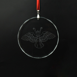Grandi Offerte 2026 Ornamento in Vetro Piatto Circolare da 3 Pollici Personalizzato per Decorazione Albero <span class=keywords><strong>di</strong></span> Natale - Product Image 3