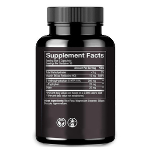 OEM 5-HTP 5 HTP capsule gommose supplemento calmante per la lombalgia L triptofano per il cambio dell'umore Be Relax antistress adulto - Product Image 6
