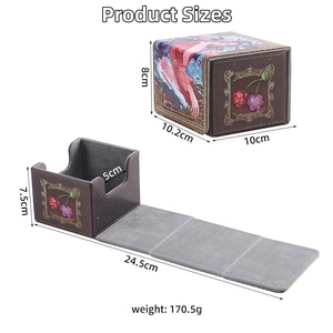 Scatola Porta Mazzo TCG in Pelle PU di Lusso, Fatta a Mano, Resistente, Portatile, con Logo Personalizzato, per Giochi Quotidiani - Vendita Calda - Product Image 2