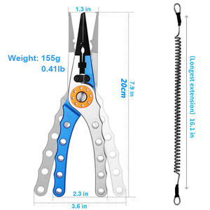 WFG-1816 Pinces <span class=keywords><strong>De</strong></span> Pêche En Aluminium Grip Crochet Remover Tresse Ligne Coupe Fendue Anneau Poissons poids Outil <span class=keywords><strong>De</strong></span> Pêche Engins <span class=keywords><strong>De</strong></span> Pêche - Product Image 2