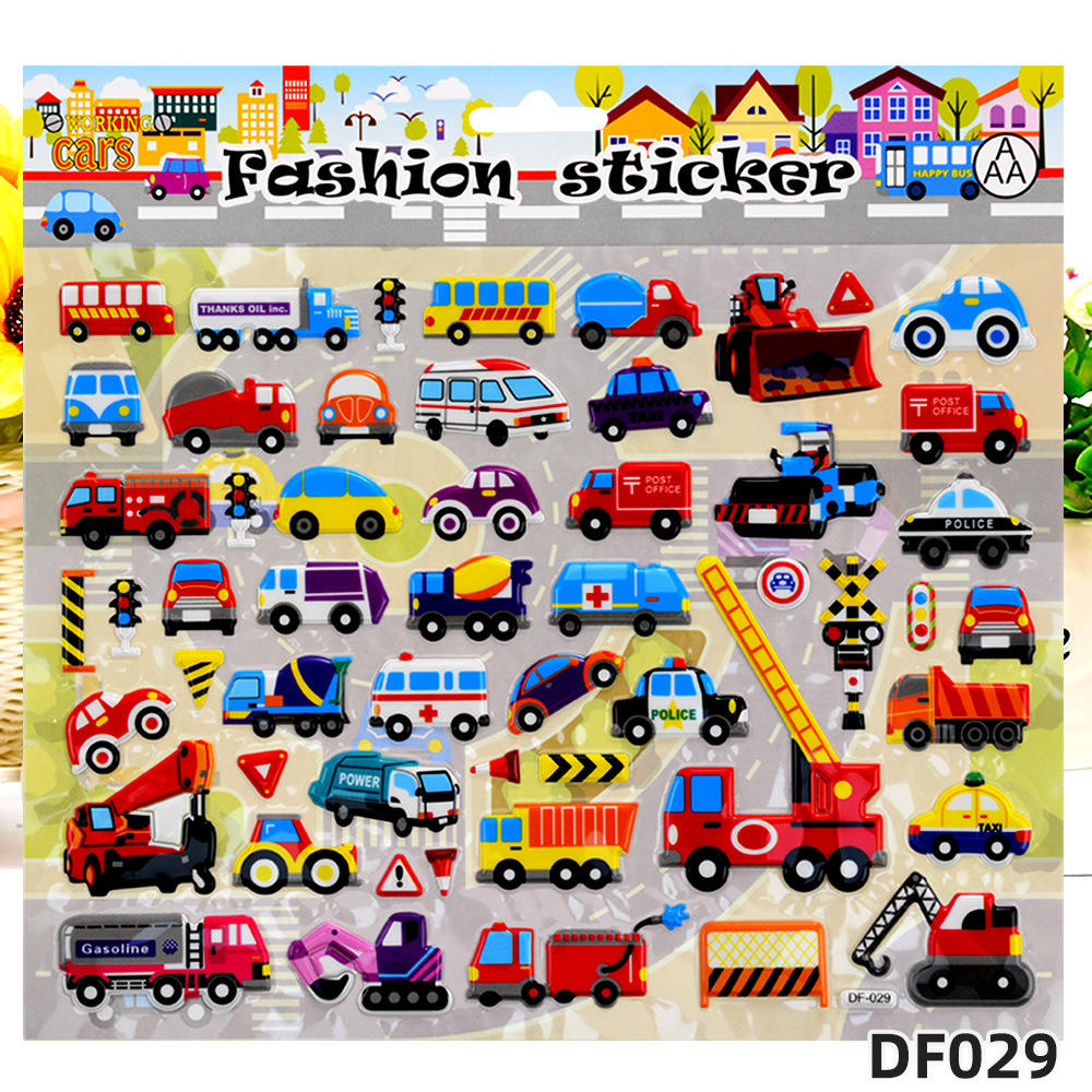 Df029 big crane forklift bubble sticker