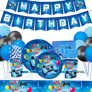 Kit de Decoración de Cumpleaños para Niño Gamer con Letras de Juego que Brillan en la Oscuridad, Globos de Papel, Pancarta para Fiesta Nocturna de Acción de Gracias o Navidad con Temática Neón - Product Image 2