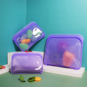 BPA FREE Ready to ship reusable silicone food storage bag food containers custom logo