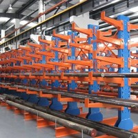 Estantería Cantilever Industrial de Doble Cara para Almacén, Tipo Bandeja Reforzada, Viga Estable y Duradera con Protección Anticorrosión para Frío