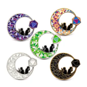 金属エンボス加工3Dロゴブローチダイヤモンドラペルピンバッジラインストーンライオンクラブピンカスタマイズ - Product Image 4