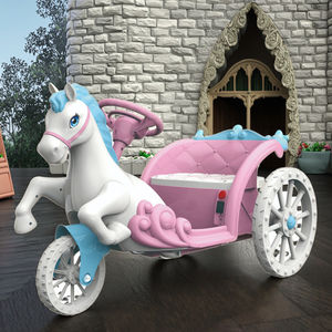 Cuentos de hadas de alta calidad, juguete para niños, 6V, triciclo para niños, paseo en coche, carruaje eléctrico tirado por caballos para niñas - Product Image 4