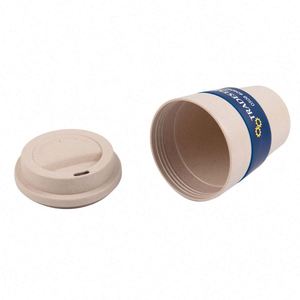 Gobelet de voyage sans BPA, anti-fuite, portable, en paille de blé, pour café en voiture - Product Image 3