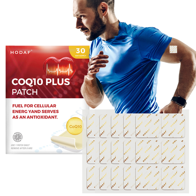 HODAF Factory Direct CoQ10 Plus Patch Private Label 8 Hours Slow Release Cellular Energy Antioxidant Patch