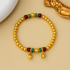 สร้อยข้อมือลูกปัดนำโชค ฮู ลู่ ฮั่วซิง เหรียญห้าจักรพรรดิ สร้อยข้อมือลูกปัดแฟชั่น สร้อยข้อมือหรูหรา - Product Image 4