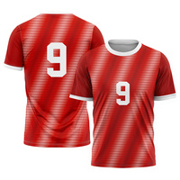 Camiseta de Fútbol Retro Estampada Unisex, Diseño Personalizado OEM ODM de Yutuo, Camiseta a Rayas Transpirable, Clásica Vintage, 100% Poliéster