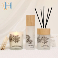 Coffret Cadeau Luxe C&H Marque Privée 80ml 100ml – Ensemble Bougie et Diffuseur Personnalisés, Huile Parfumée et Diffuseur à Bâtonnets, Bougie Parfumée