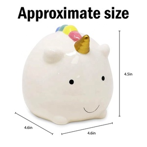 <span class=keywords><strong>Tirelire</strong></span> en céramique pour enfants, mignon, dessin animé arc-en-ciel 3D, petite <span class=keywords><strong>licorne</strong></span>, banque d'argent - Product Image 6