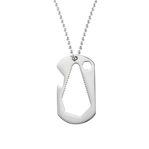 Collana <span class=keywords><strong>con</strong></span> <span class=keywords><strong>Ciondolo</strong></span> Geometrico Irregolare Personalizzato in Stile Hip Hop, Design a Chiave Inglese e Cavatappi, Gioielleria Artigianale - Product Image 2