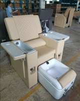Fauteuil de massage électrique moderne de luxe à gravité zéro pour spa des pieds, manucure et pédicure avec éclairage LED