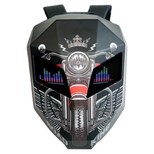 Loy màu mới xe máy Mũ bảo hiểm Túi dẫn hiệp sĩ ba lô với ánh sáng kỹ thuật số trường hợp du lịch không thấm nước - Product Image 1