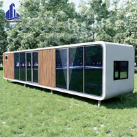 Maison conteneur verte modulaire personnalisée de 20 ou 40 pieds, type Apple Cabin, de luxe, avec 2 à 3 chambres, mini-villa, hôtel, bureau