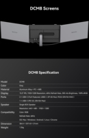 Écran portable LCD 15,3 pouces, extension d'écran pour ordinateur portable FHD 60 Hz, Type-C, compatible MAC/Windows/Android/Linux/Chrome OS, Blackview DCM8