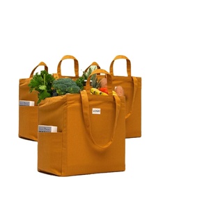 Sac en coton à longue bandoulière et poignée courte, sac fourre-tout pliable robuste pour le shopping, le pique-nique, sac d'épicerie en toile - Product Image 1
