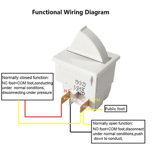 2A 125VAC 6A 250V <span class=keywords><strong>3</strong></span>ขาชั่วขณะบนสวิตช์ประตูตู้เย็น - Product Image 5