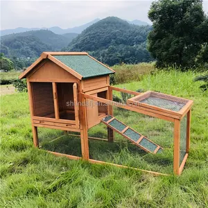 Jaula de madera de varios niveles para casas de pollos, aparador de conejos personalizado, fabricación de China, a la medida, en venta al por mayor