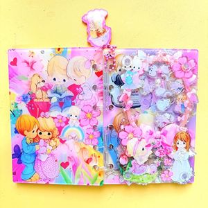 Abalorio acrílico para cuaderno DIY, cuaderno A5/A7 de anime y dibujos animados, cuaderno A7 de hojas sueltas hecho a mano con efecto agitador - Product Image 5