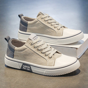 Chaussures de course en toile respirantes pour hommes, style coréen, à lacets, semelle souple, décontractées, tendance, espadrilles - Product Image 1