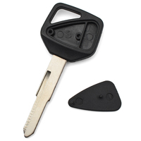 Motorcycle Uncut Blank Key Replacement ABS Black Shell Right Key Blade for Car Key