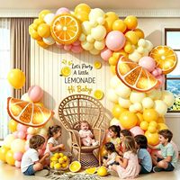 Kit d'arche de ballons en gros avec ballons en aluminium citron pour la décoration de fêtes d'anniversaire, de baby showers et de mariages