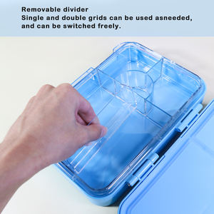 Scatola Porta Pranzo per Bambini in Tritan Senza BPA con 4 Scomparti, Vassoio Rimovibile e Adatta al Microonde per la Scuola - Product Image 5