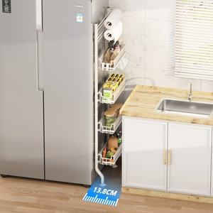 Organizador de Especias Metálico para Refrigerador, Estante de Cocina Delgado para Montar en la Pared Sin Necesidad de Taladrar - Product Image 2