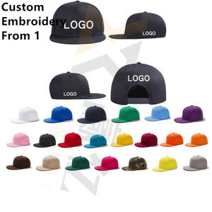 <span class=keywords><strong>2022</strong></span> nuevo diseño 3D impreso plano bordado Logo 6 paneles Unisex venta al por mayor algodón personalizado gorra de béisbol sombrero con hebilla de Metal - Product Image 1