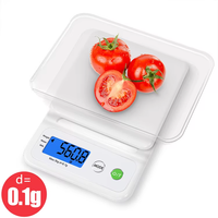 Báscula Digital Inteligente de Alta Precisión para Cocina, con Múltiples Unidades de Medición, Funciona con Pilas AAA, Accesorio de Cocina para Medir Alimentos