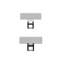 Mini profil LED moderne ultra-mince pour l'installation d'éclairage linéaire encastré et en saillie pour armoires et cuisines