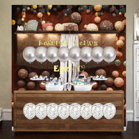 Ballons d'Halloween en latex noir et argent, 60 paquets, 12 pouces