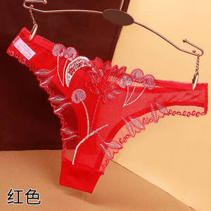 Women Embroidery Briefs Sexy Transparent <strong>Thongs</strong> Multiple Colors <strong>clear</strong> Mesh Bikini - Product Image 4