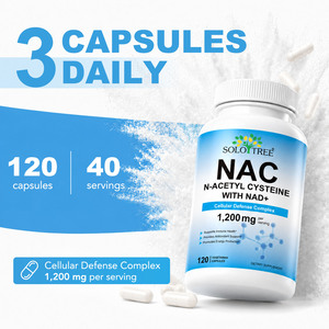 แคปซูล <span class=keywords><strong>NAC</strong></span> วีแกน ปราศจาก GMO จำนวน 120 เม็ด แบรนด์ส่วนตัว สารต้านอนุมูลอิสระ เสริมภูมิคุ้มกันและพลังงาน พร้อมสารเสริม N-Acetyl Cysteine และ NAD+ - Product Image 4