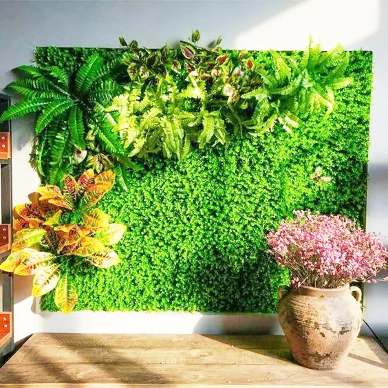 विरोधी यूवी कृत्रिम परिदृश्य 3D कृत्रिम पौधों की दीवार पैनल गोद भराई शादी की व्यवस्था के लिए जन्मदिन की पार्टी घटना फूल