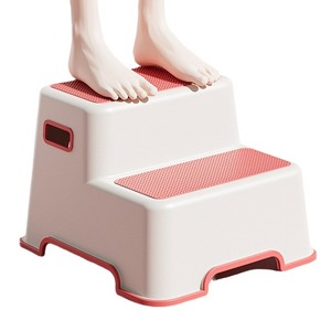 Children <b>Step</b> <b>Stool</b> Plastic 2 Tier Non Slip For Toilet Handwashing Home Use Age 2 4 Years - Product Image 1
